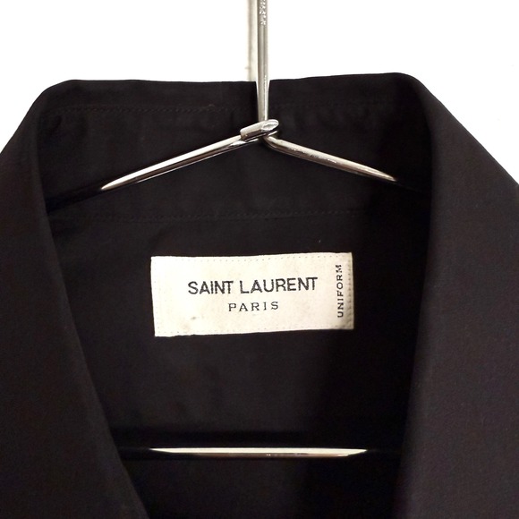 Saint Laurent Paris Uniform Black Button Down Shirt Long Sleeve - Picture 3 of 8